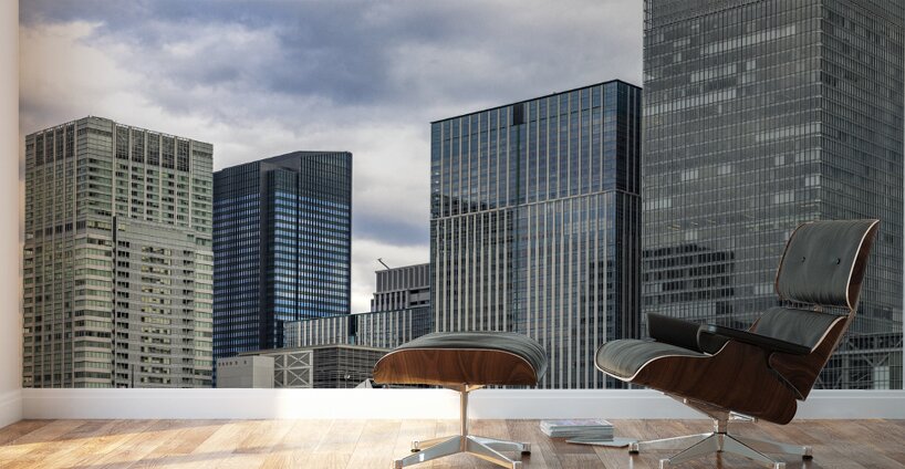  modern buildings in the centre of Tokyo Wall Murals