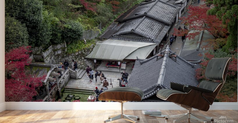 Top view of the kiyomizu dera temple spring Wall Murals