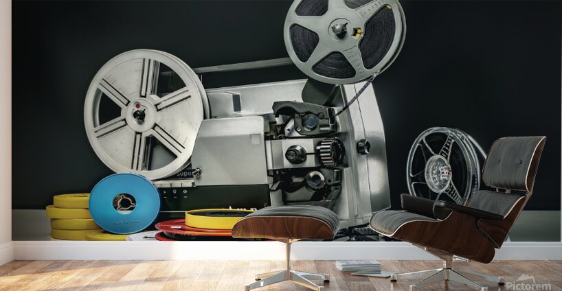 old 8mm film projector  Wall Murals