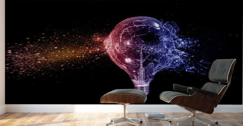 large bulb explodes  Wall Murals