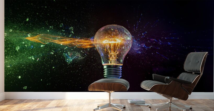 destruction of traditional tungsten bulb Wall Murals