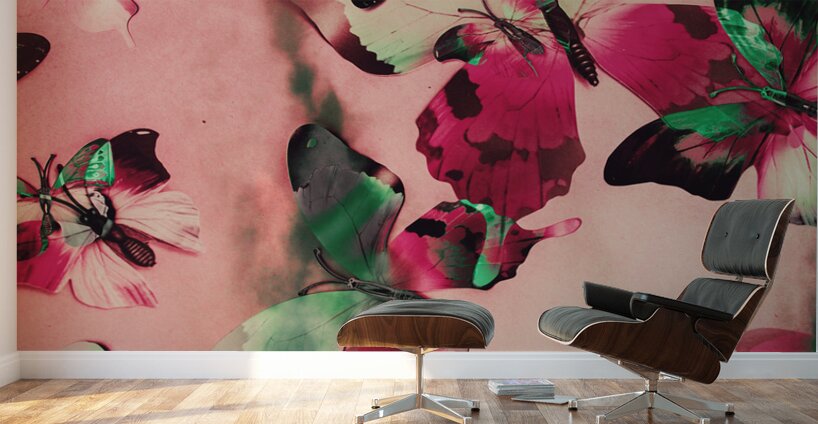 Creative butterfly background Wall Murals