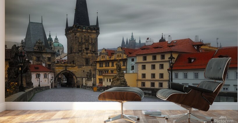 Dreamy Charles Bridge and Prague Castle Wall Murals