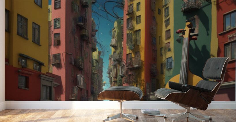 A Musical Cityscape 21 Wall Murals
