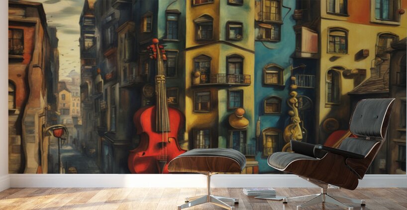 A Musical Cityscape 16 Wall Murals