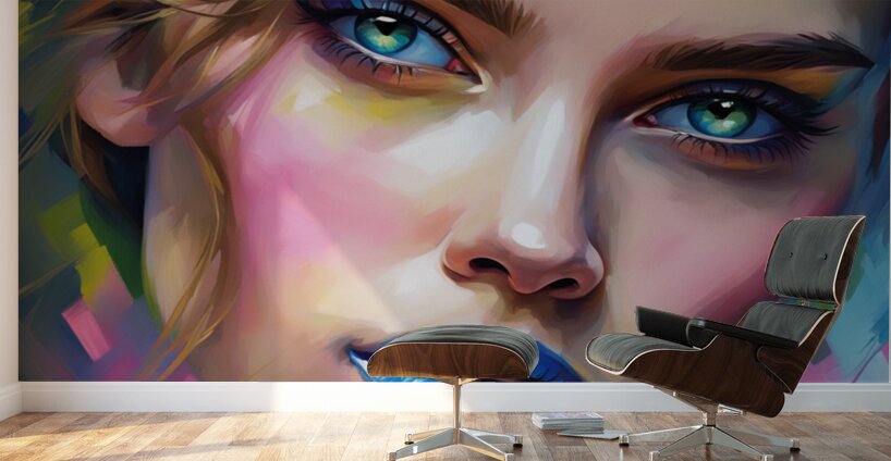 Painted Portrait 34 Wall Murals