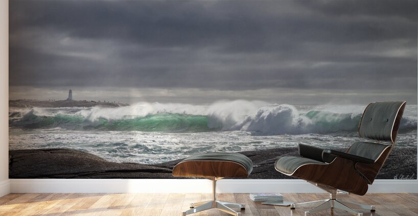 Moody Light With Peggy s Cove Lighthouse Wall Murals