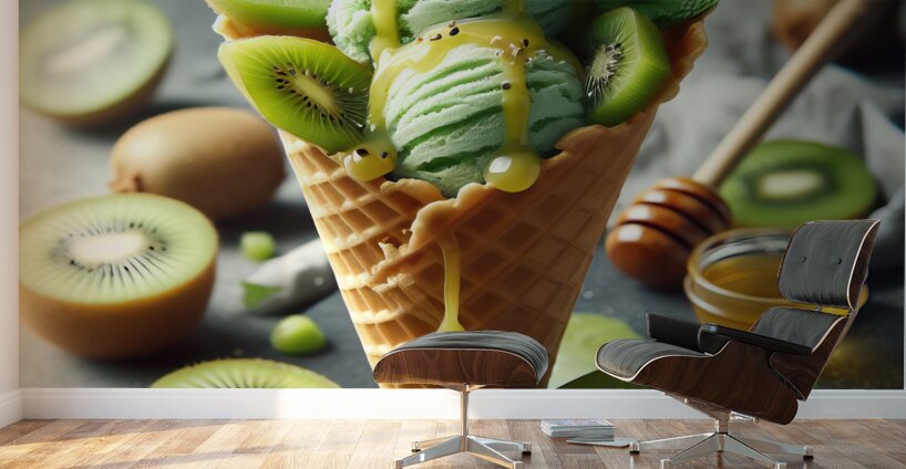 Kiwi ice cream 8 Wall Murals