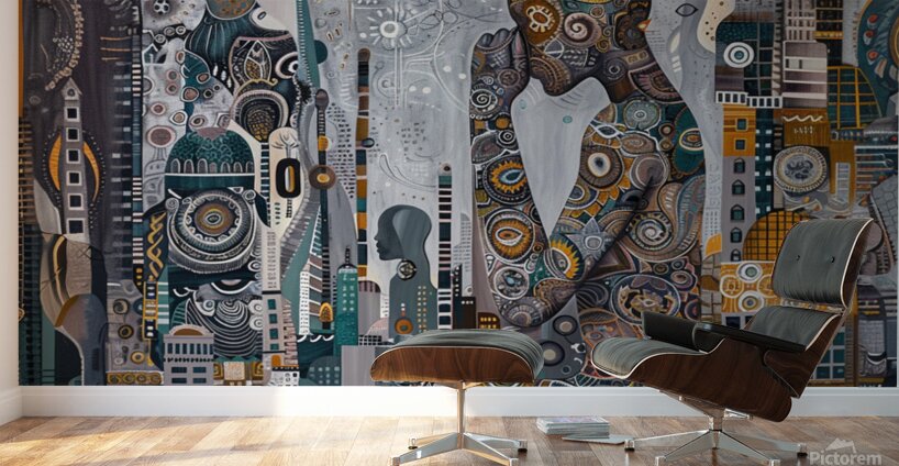 001 AI12 001 AI1 Emotion of vibrantly patterned c Wall Murals