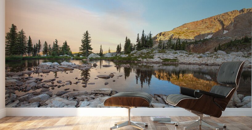 Monashee: Golden Hour Reflections No.2 Wall Murals
