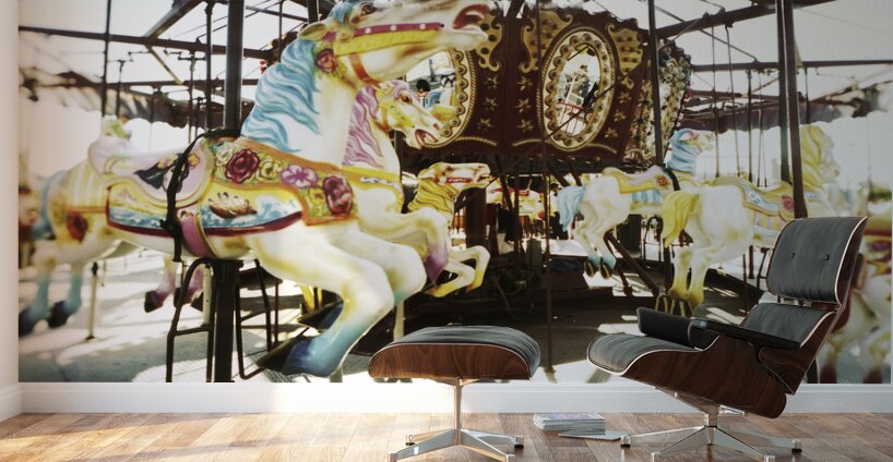 Close-up of carousel horses Coney Island Brooklyn New York City USA 118689 Wall Murals