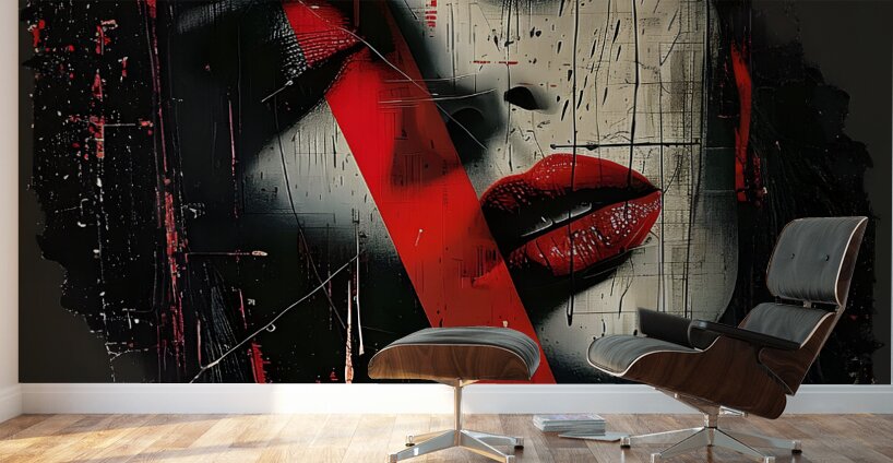 Red Thoughts 1 Wall Murals