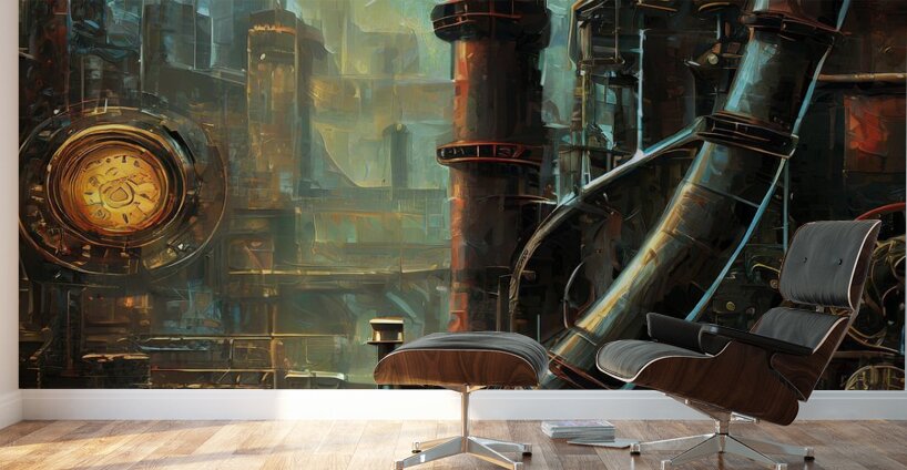 City In The Future Wall Murals