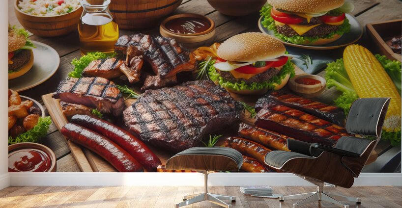 meats to prepare meats for barbecue selection of  1714757311.5066 Wall Murals