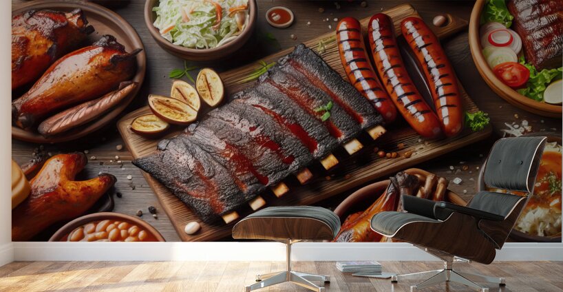 meats to prepare meats for barbecue selection of  1714757294.904 Wall Murals