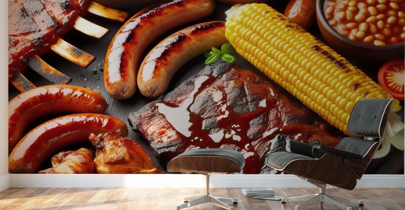 meats to prepare meats for barbecue selection of  1714757214.0052 Wall Murals