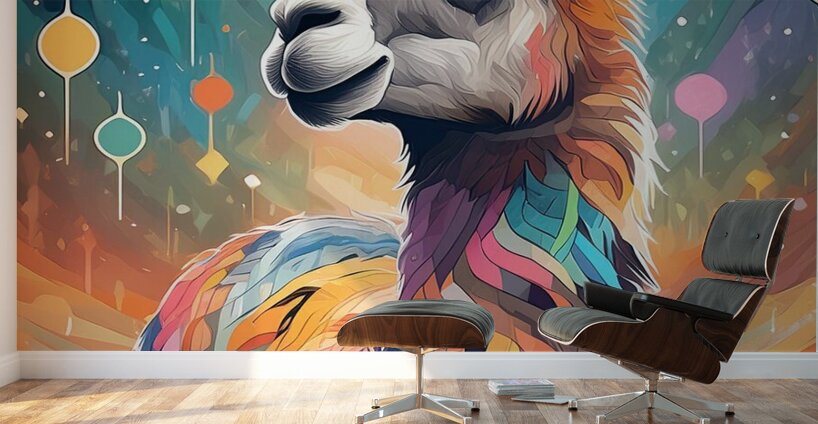 Color Me Lama Wall Murals
