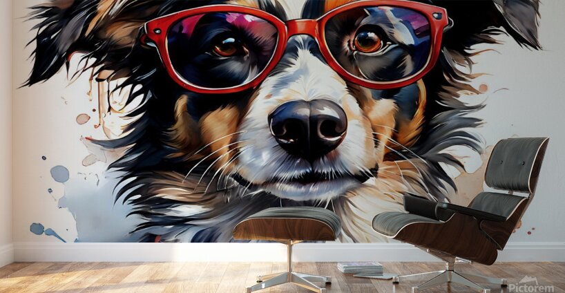 Watercolor Portrait of a Dog 12 Wall Murals