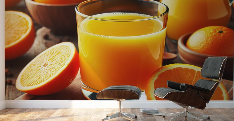 natural orange juice food 9 Wall Murals