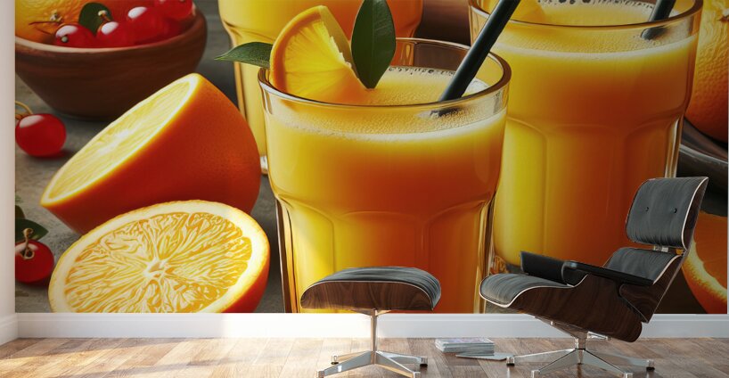 natural orange juice food 7 Wall Murals