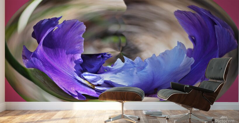 Iris in a crystal bowl Wall Murals