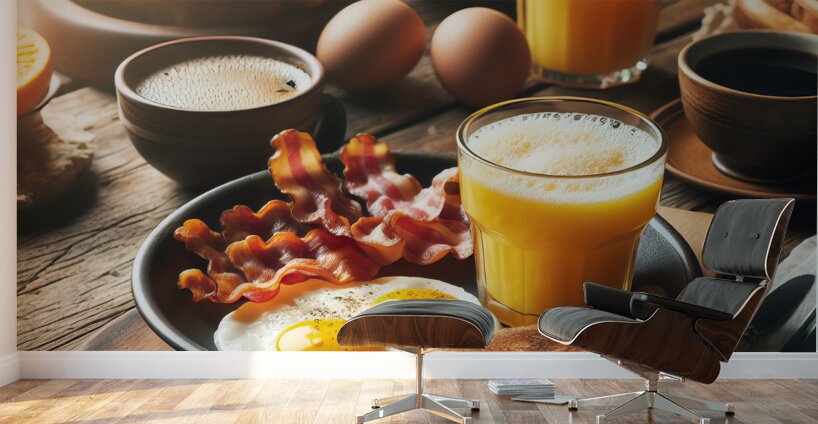 American breakfast 13 Wall Murals