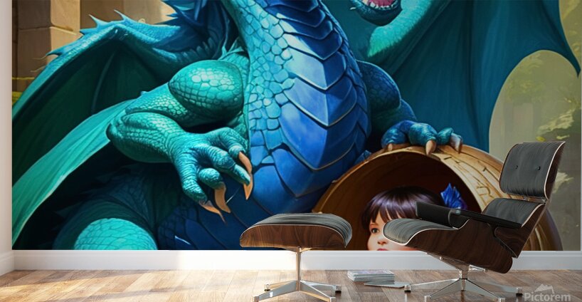 Twin Dragons Wall Murals