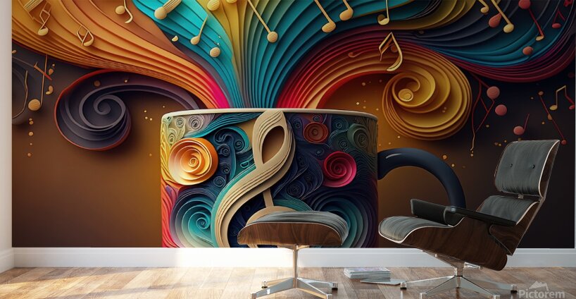 Morning Coffee and Music 2 Wall Murals