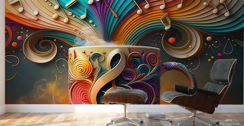 Morning Coffee and Music 5 Wall Murals
