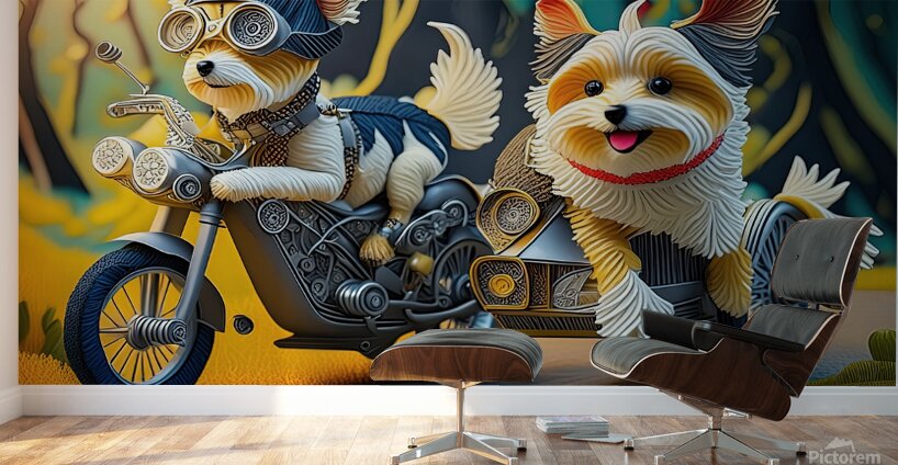 Groovy Motorcycle 1 4 Wall Murals