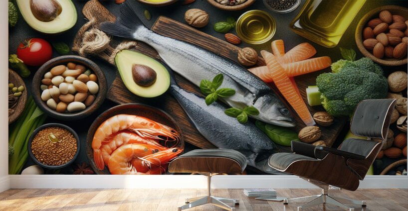 Fish fillet with vegetable garnish healthy diet b 1715272823.1623 Wall Murals