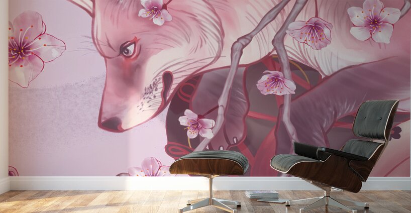 Together Forever Under a Thousand Cherry Trees Wall Murals