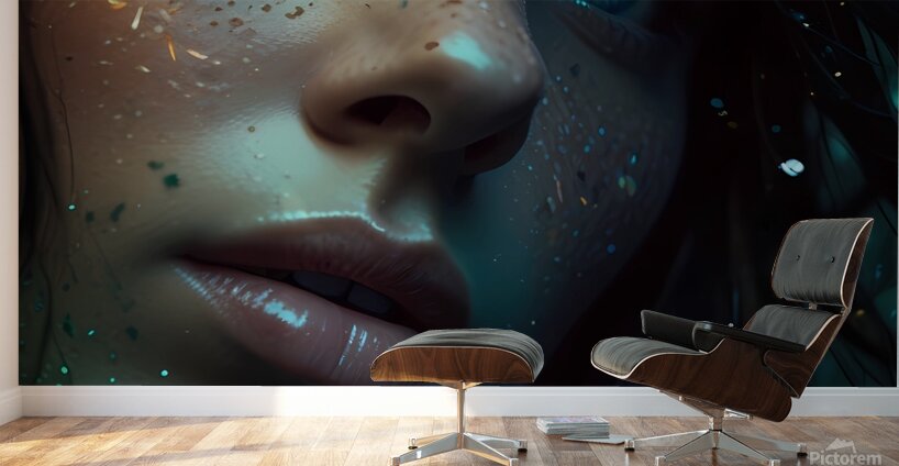 Default Abstract image of a womans face His featu Wall Murals