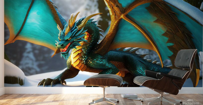 WINTER FOREST DRAGON   IMG 3071 BIG Wall Murals