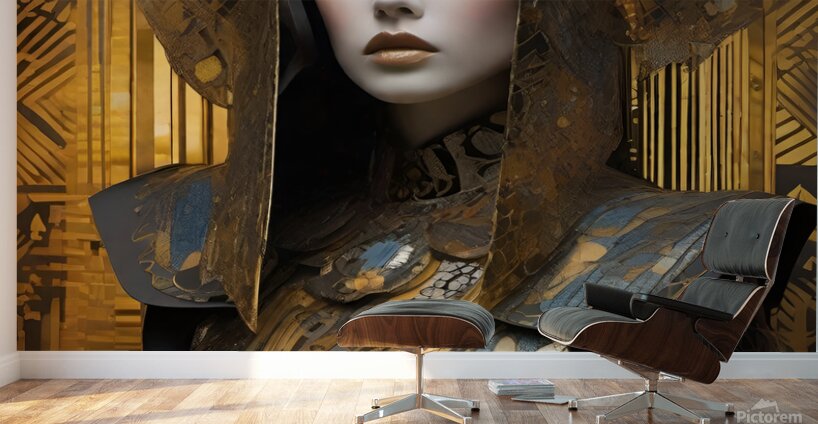 GEISHA KLIMT PORTRAIT   IMG 1264 Wall Murals