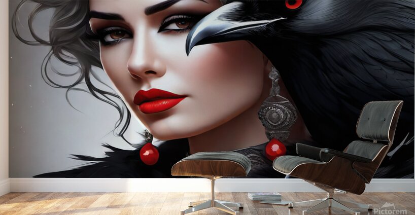 CROW WOMAN PORTRAIT   IMG 0430 Wall Murals