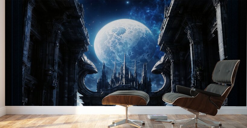 The Grand View Of The Cosmos Mesmerizing AI Concept Art by Xzendor7 Wall Murals