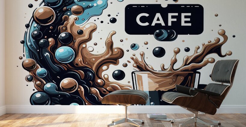 coffee logo illustration design. cup of coffee in 1715462444.1238 Wall Murals