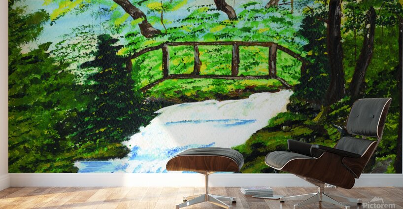Stream Bridge Wall Murals