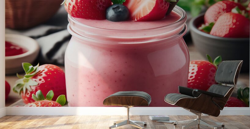 Strawberry milkshake 31 Wall Murals