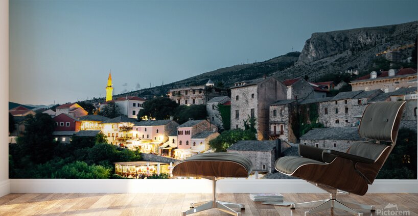 Mostar night Wall Murals