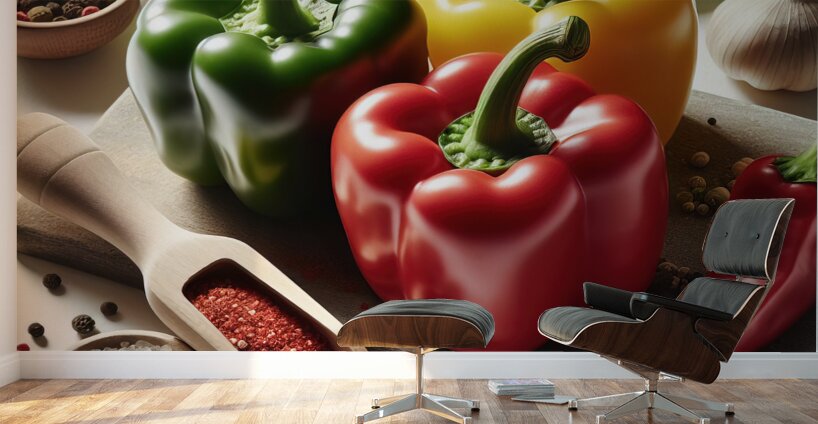 Colorful bell peppers 4 Wall Murals