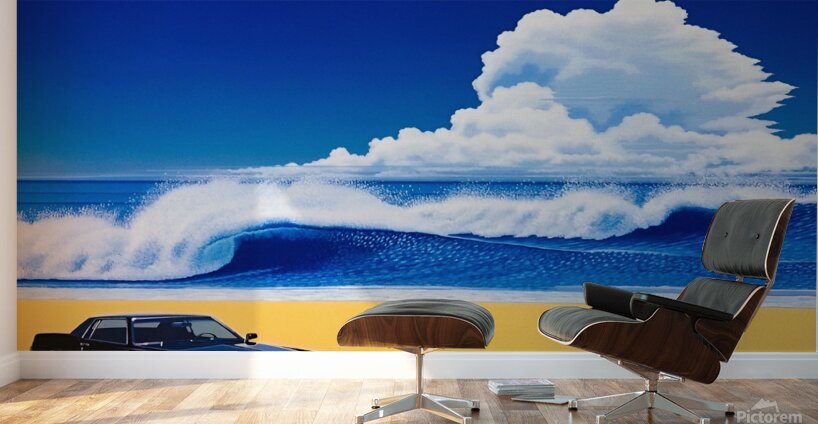 Hiroshi Nagai - Black Car Vaporwave Wall Murals