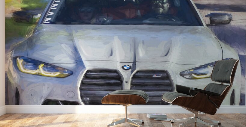 2023 Gray BMW M3 Competition X 5 Wall Murals