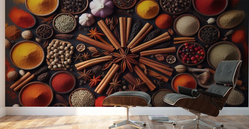spices table food 5 Wall Murals