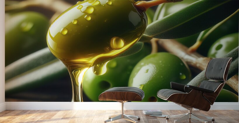 Olive oil on branch food 3 Wall Murals