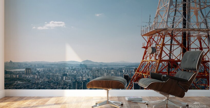 Seoul cityscape Wall Murals