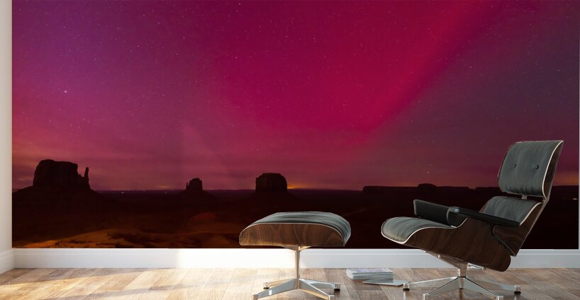 Monument Valley Northern Lights Wall Murals