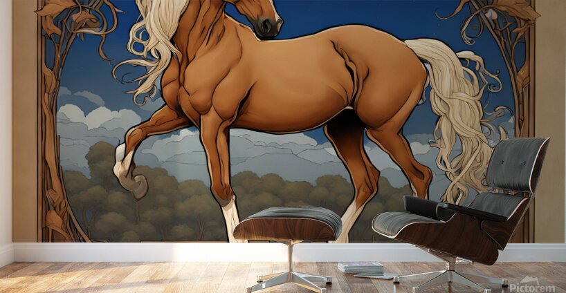 Starry Palomino Night Wall Murals