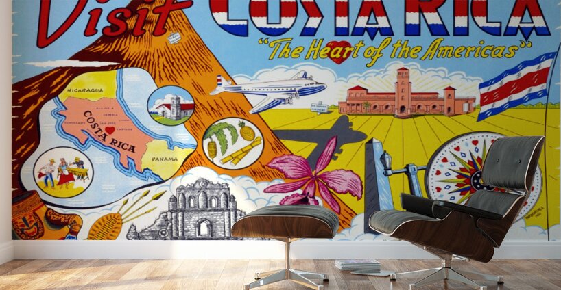 BARRENECHEA.  Visit Costa Rica The Heart of the A Wall Murals